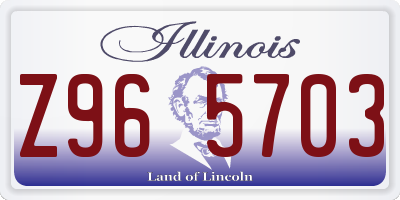 IL license plate Z965703