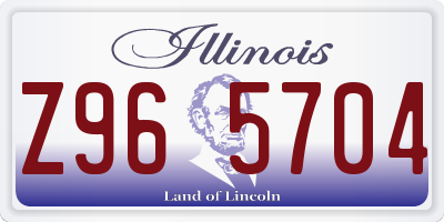 IL license plate Z965704