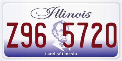 IL license plate Z965720