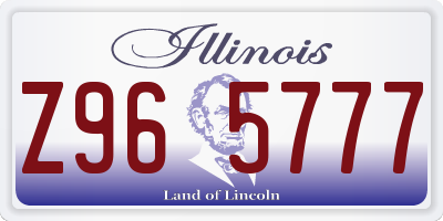 IL license plate Z965777