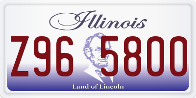 IL license plate Z965800