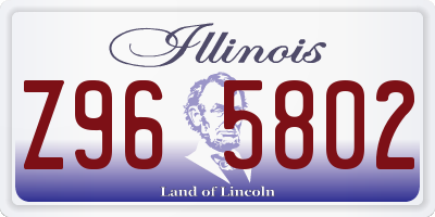 IL license plate Z965802