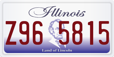 IL license plate Z965815