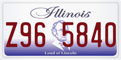 IL license plate Z965840