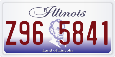 IL license plate Z965841