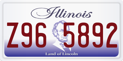 IL license plate Z965892