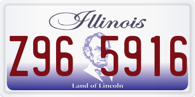 IL license plate Z965916