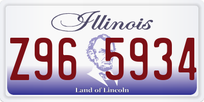 IL license plate Z965934