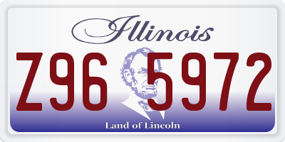 IL license plate Z965972