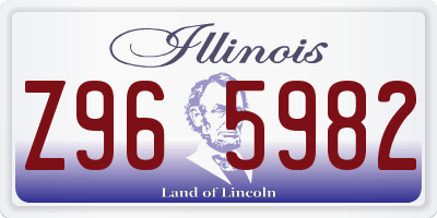 IL license plate Z965982