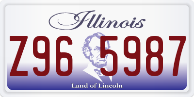 IL license plate Z965987