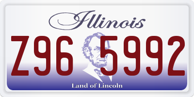 IL license plate Z965992