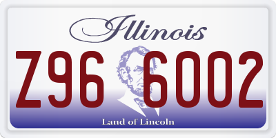 IL license plate Z966002