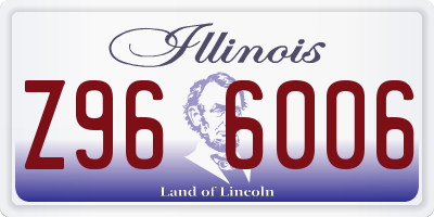 IL license plate Z966006