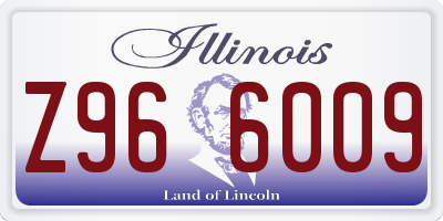 IL license plate Z966009