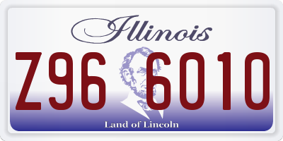 IL license plate Z966010