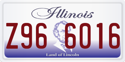 IL license plate Z966016