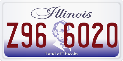 IL license plate Z966020