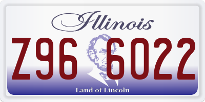 IL license plate Z966022