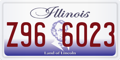 IL license plate Z966023