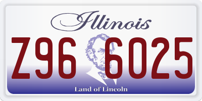 IL license plate Z966025