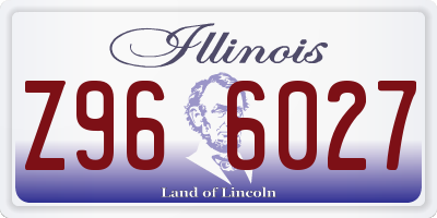 IL license plate Z966027