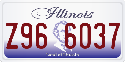 IL license plate Z966037