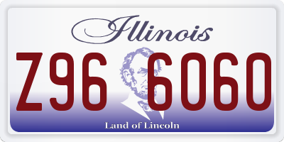 IL license plate Z966060
