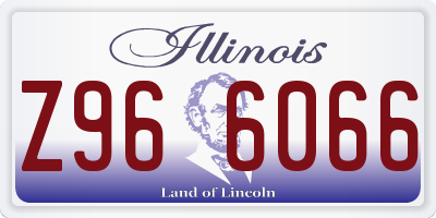 IL license plate Z966066