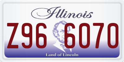 IL license plate Z966070