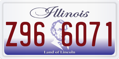 IL license plate Z966071