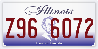 IL license plate Z966072