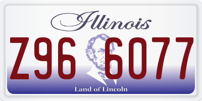 IL license plate Z966077