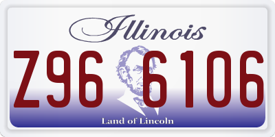 IL license plate Z966106
