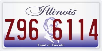 IL license plate Z966114
