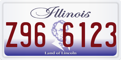 IL license plate Z966123