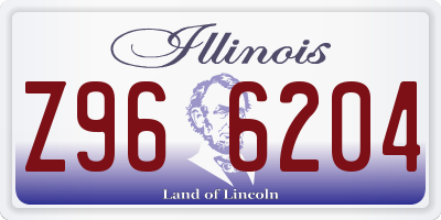 IL license plate Z966204
