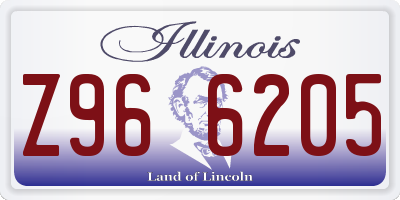 IL license plate Z966205