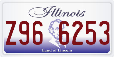 IL license plate Z966253
