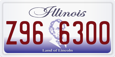 IL license plate Z966300