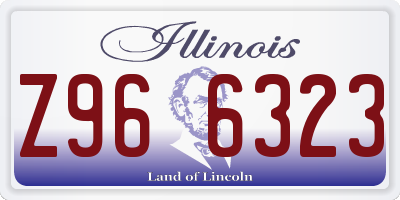 IL license plate Z966323