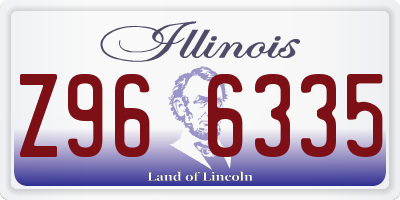 IL license plate Z966335