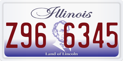 IL license plate Z966345