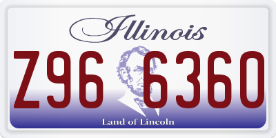 IL license plate Z966360