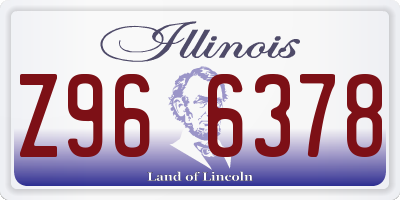 IL license plate Z966378