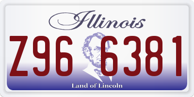 IL license plate Z966381