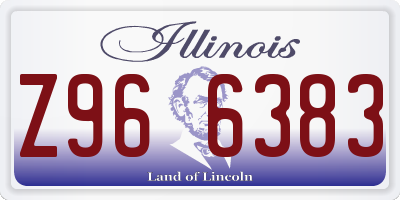IL license plate Z966383
