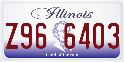IL license plate Z966403