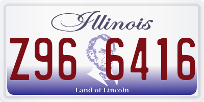 IL license plate Z966416