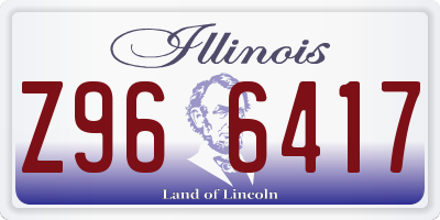 IL license plate Z966417